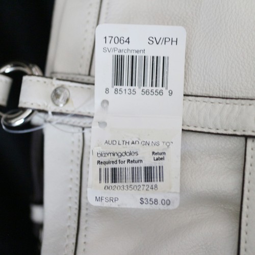 NWT COACH Audrey OP Art Perf White Leather Tote Shoulder Bag Purse NEW - Picture 11 of 11