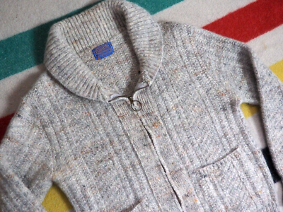 【60s 】PENDLETON Vintage Knit Cardigan PENDLETON Vintage Virgin Wool Knit Cardigan Sweater Size