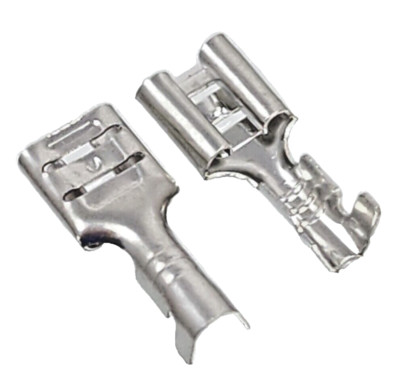50x 6,3 Kabelschuhe Flachstecker Steckhülsen 1,0 - 1,5 mm² Messing Crimp car #B