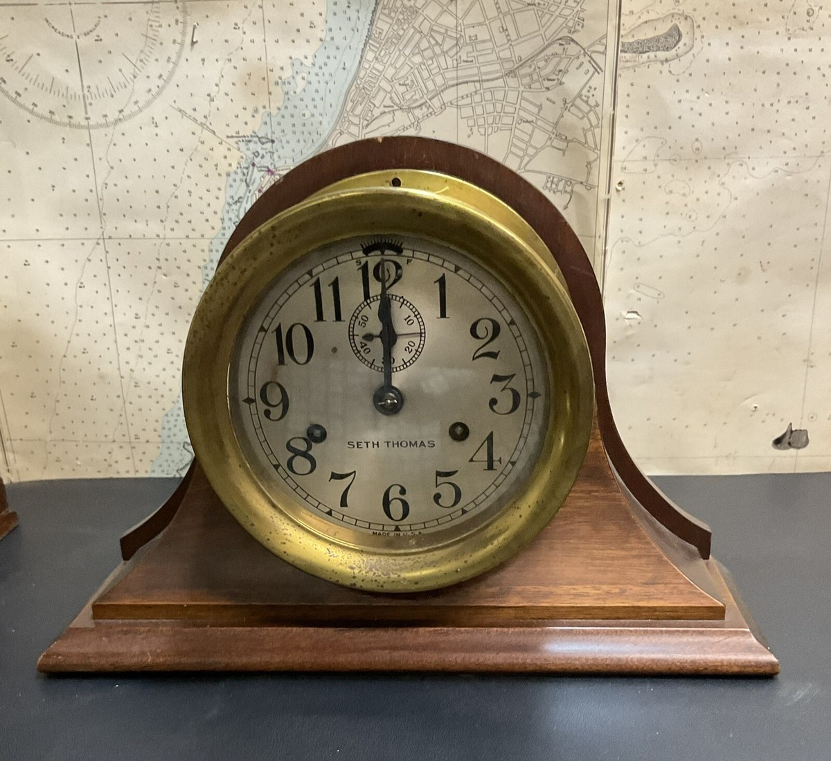 SETH THOMAS NAVY BOAT / SHIPS CLOCK WW2 On Plinth 5.5” Face | eBay