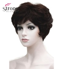 StrongBeauty Lady Women Short Syntheic Natural Wave Wigs Light Brown Hair Wig