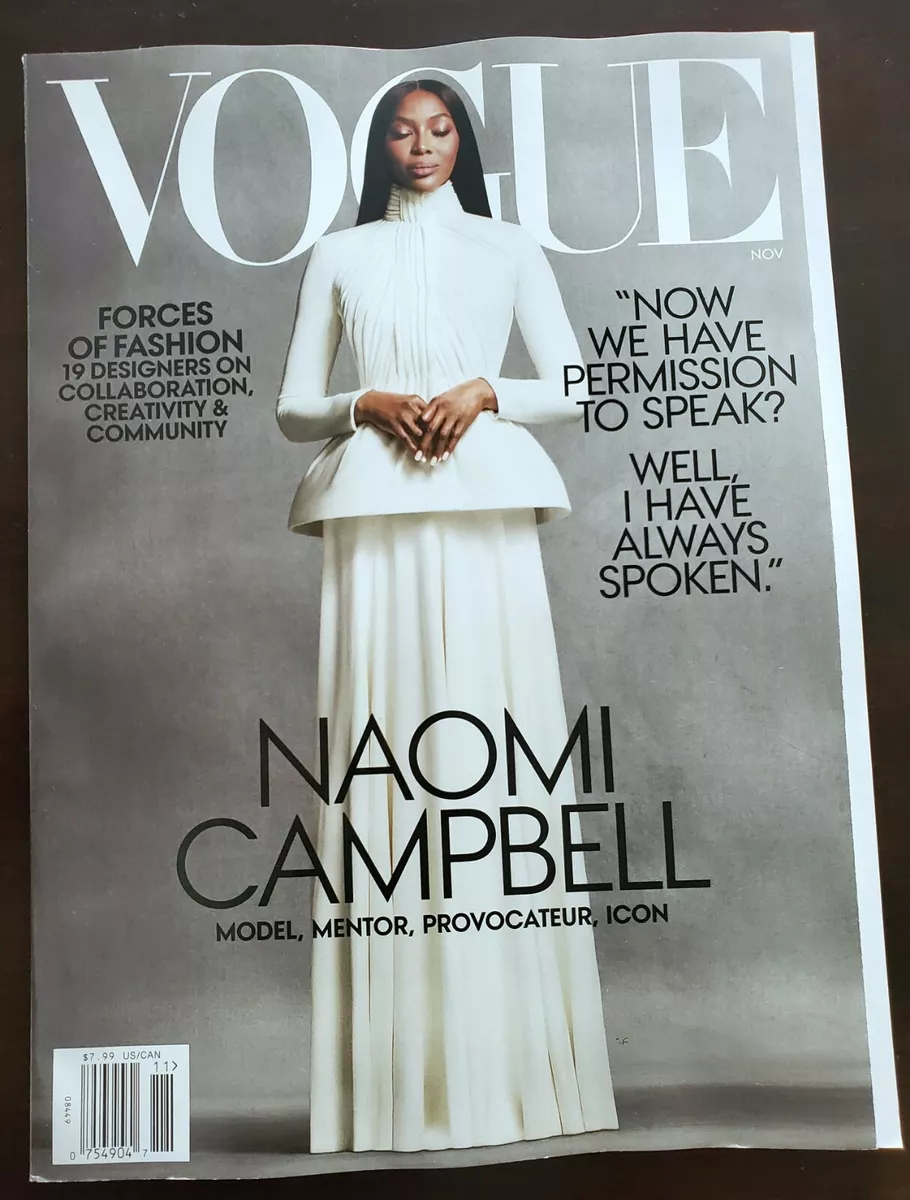VOGUE USA MAGAZINE AMERICAN VOGUE NOVEMBER 2020 NAOMI CAMPBELL Fashion