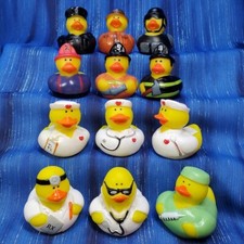 Fun Flock 12 Essential Workers Rubber Ducks Police Firefighter Doctor Nurse NEW