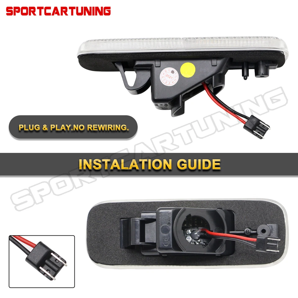 2x Luz LED ámbar para guardabarros delantero transparente para Nissan 240SX S13 1989-1994 Foto 3 de 4