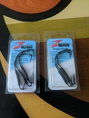 2 X Z-Man Triggerhook weedless  Pack Of 3 Ea. 1/16 Oz. & 1/8  For Soft Plastics 