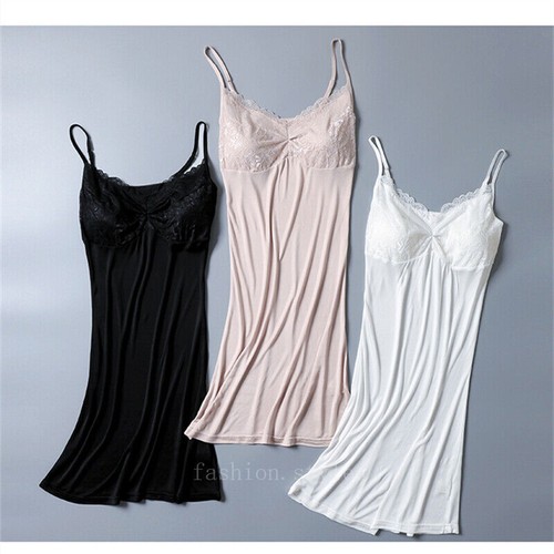 Pure Silk Pajama Real Mulberry Silk Pad Dress Suspend Strap Nightgown Slip Dress - Picture 6 of 27