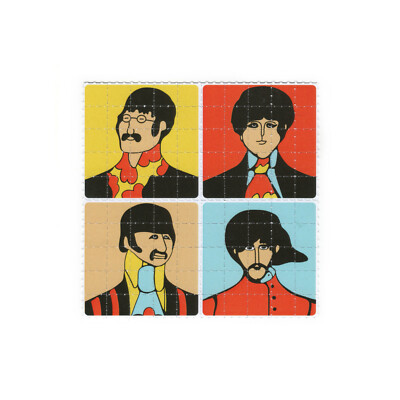 The Beatles Yellow Submarine, LSD Blotter Art Vintage, 10 x 10 cm