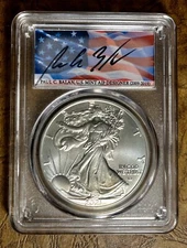 2021 SILVER EAGLE PCGS PAUL C BALAN POP 60 U.S. AIP MS70 DAMSTRA TYPE 2 FS # BMA