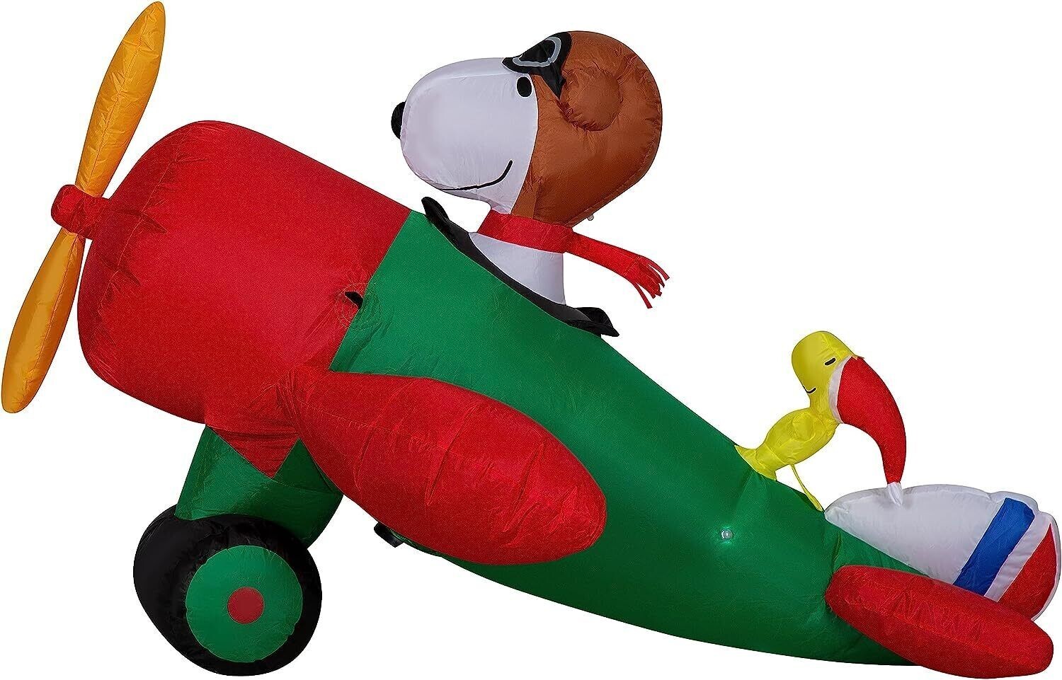 Outdoor Christmas Airblown Inflatable Decor Peanuts Snoopy Airplane with Light.. eBay