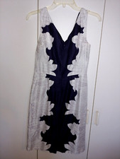 BANANA REPUBLIC LADIES SLEEVELESS/LINED RAYON/LINEN WAIST-SEAM DRESS-2-NWOT-NICE