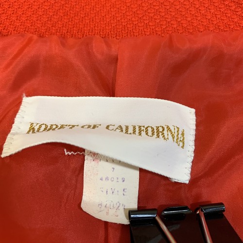 VTG Retro RED textured Koret Of California Work Jacket Blazer sz M/L See Meas. - Picture 6 of 11