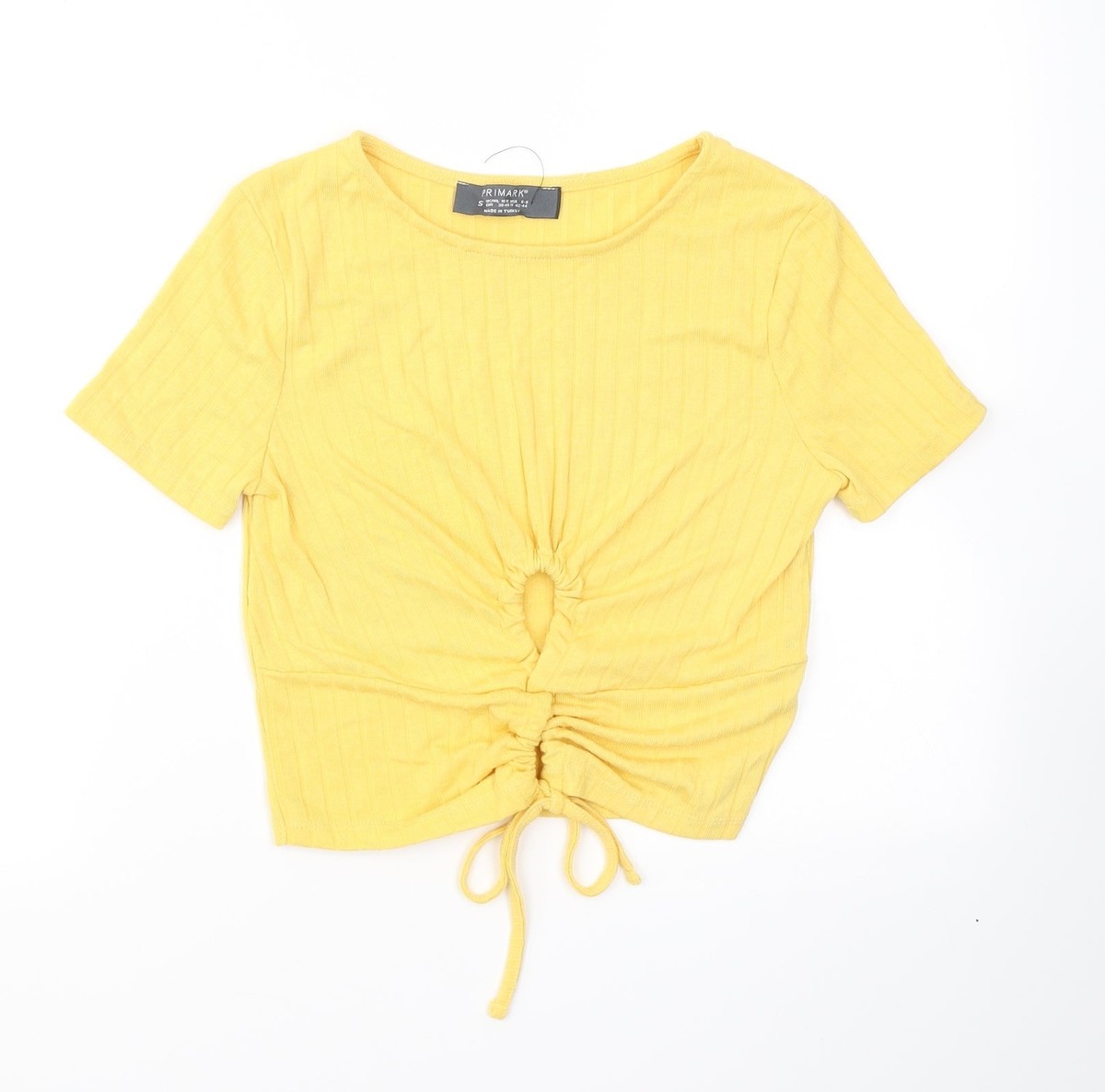 Primark Yellow Honey Crop Top Primark Womens Yellow Polyester