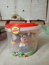 7 Pc Set Disney Mickey Mouse and Friends Bath Set New. Bucket Was Opened