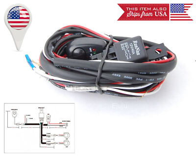 ON/OFF Switch 12V 40A Fuse Relay Wiring Harness For BMW AUDI Driving Light