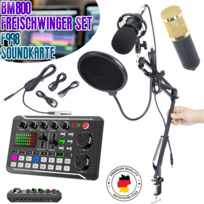 F998 Pro Blutooth Audio Mixer Live Sound Card for Live Streaming Recording