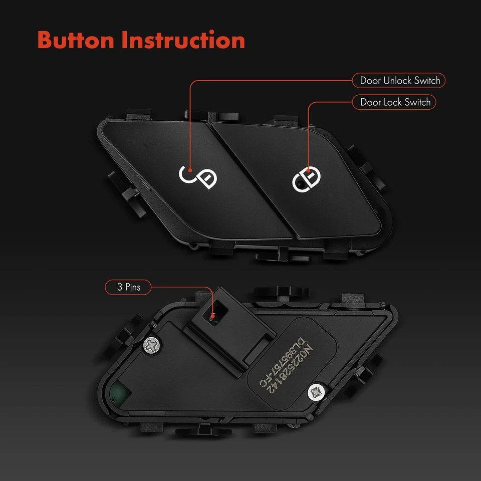 Front Left LH Door Lock Switch for Mercedes-Benz A217 W222 Maybach S550 S-Class - Image 4 of 4