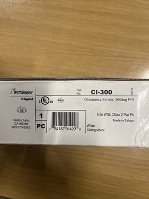 Legrand Wattstopper CI-300 Ceiling Occupancy Sensor 360° 24VDC