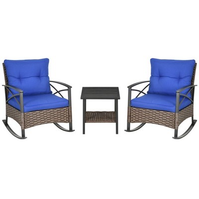 Piece Rocking Chair Bistro Set Outdoor Patio Furniture Porch