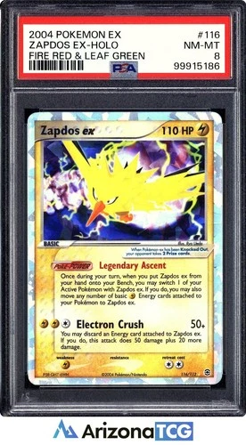 Pokemon 2004 Zapdos ex 116/112 Holo FireRed & LeafGreen PSA 8