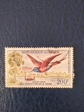 NIGER 200f Oiseau Guépier Oblitéré PA 21 1961