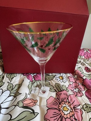 Lenox Wine Glasses Has Holly On It Set of 4 New In Box  Glass