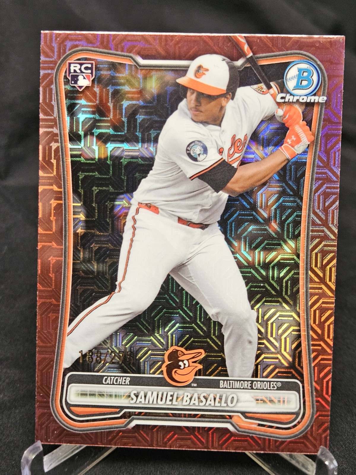 2026 Bowman Chrome - Samuel Basallo (RC) Burgundy Mojo Refractor #/275 Orioles🔥
