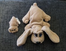 1995 Galoob Tan Plush Pound Puppy Mom With One Tan Baby