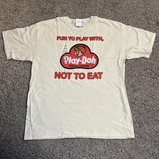Camisa Play Doh Para Hombre Talla XL Extra Grande Amarilla Clara Clásica Niños Juguete Hasbro