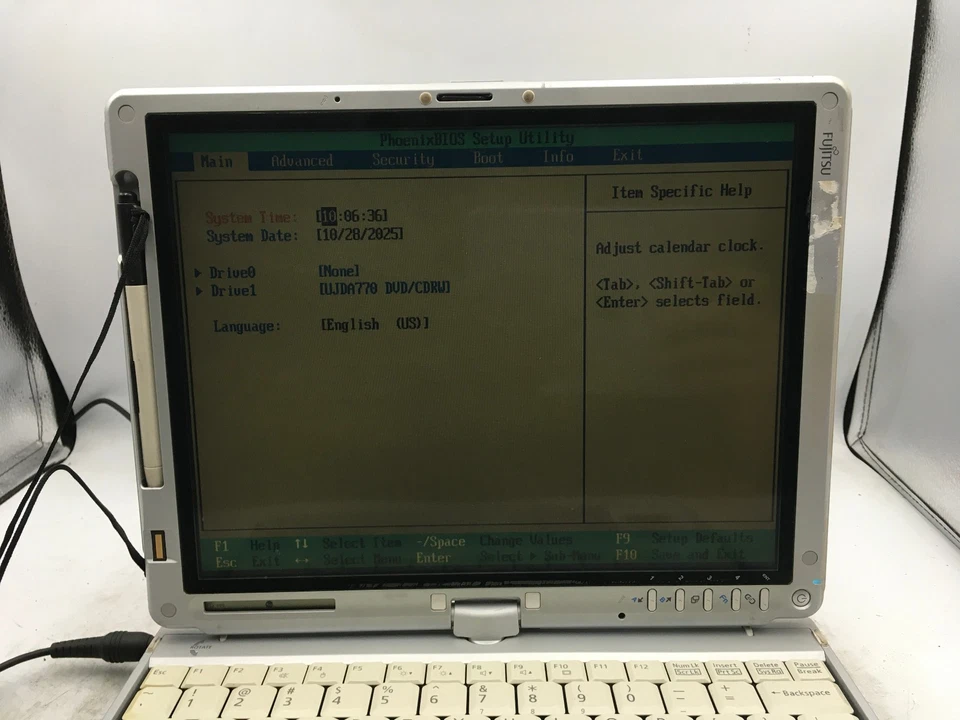 FUJITSU LIFEBOOK T SERIES T4215 -BOOTS TO BIOS- INTEL T5500 - 1GB RAM - READ -BB - Image 2 of 4