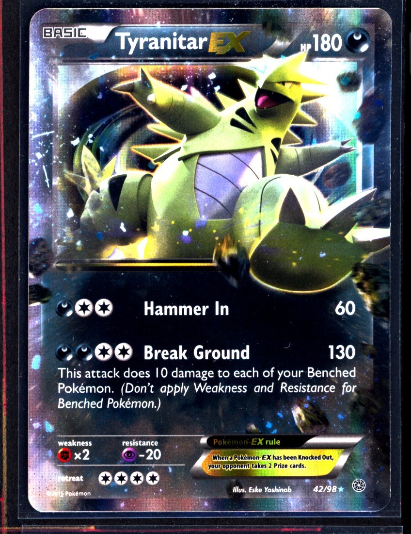 1x Tyranitar EX 42/98 XY - Ancient Origins Holo NM TCG Pokemon 0104#39-43