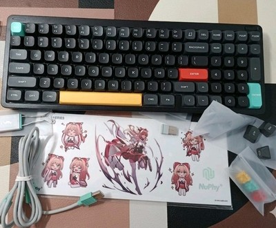 NuPhy Air96 Mechanical Keyboard - RGB - ANSI Layout - Top Zustand + Zubehör
