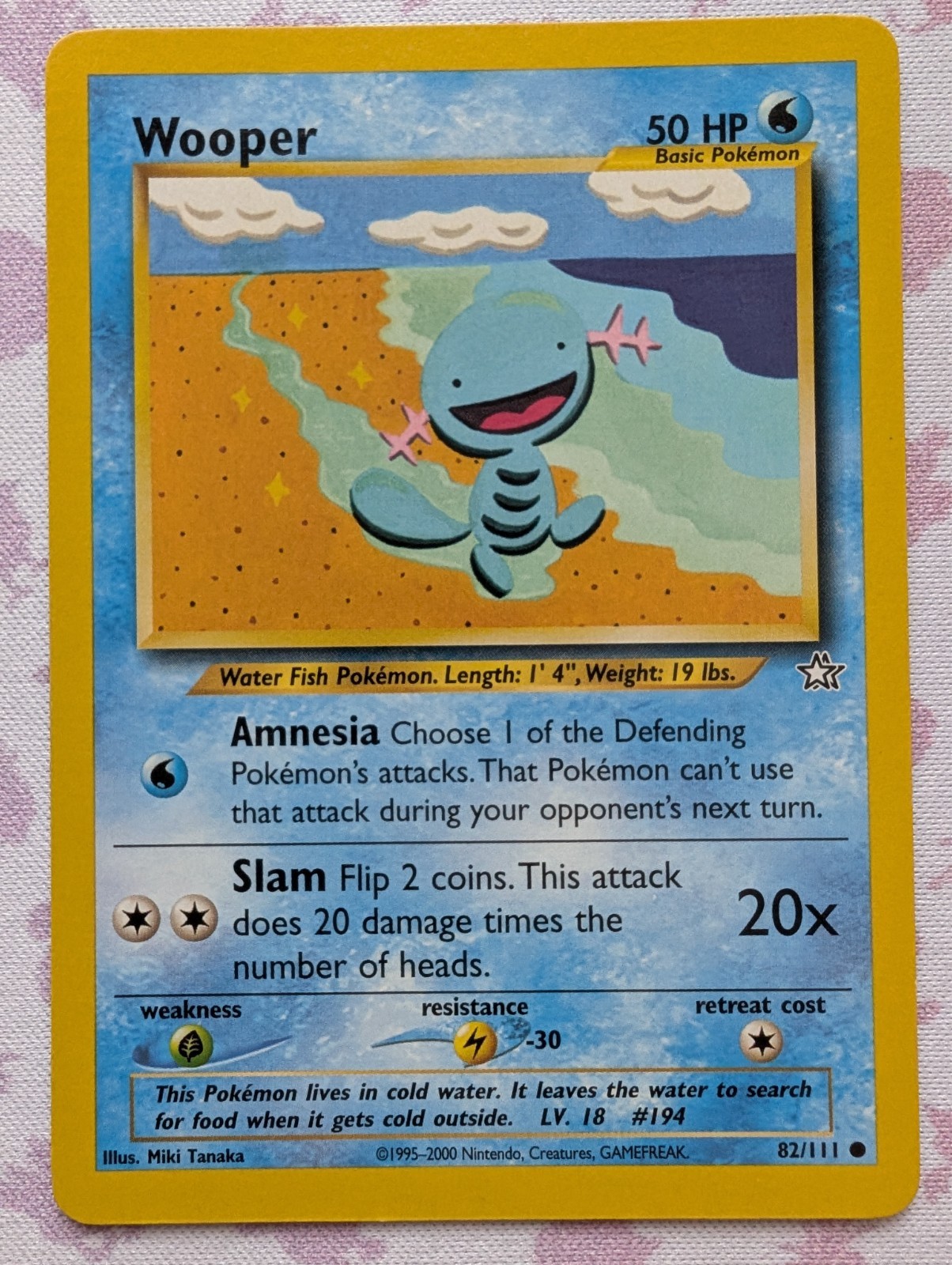 Pokemon Card - Neo Genesis 82/111 - WOOPER (common)