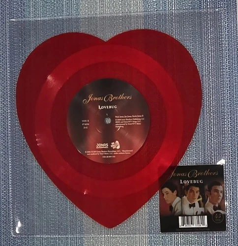 NEW Jonas Brothers Lovebug Red Heart-Shaped Vinyl - 10” Record Rare OOP LP