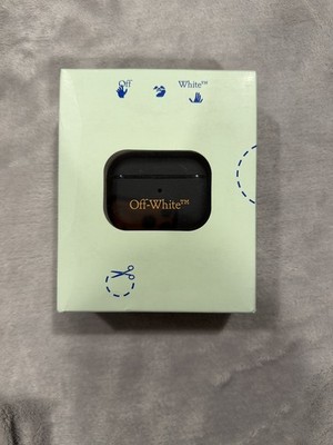 New Off-White c/o Virgil Abloh  Graphic Belt Airpods Pro Case Black Yellow