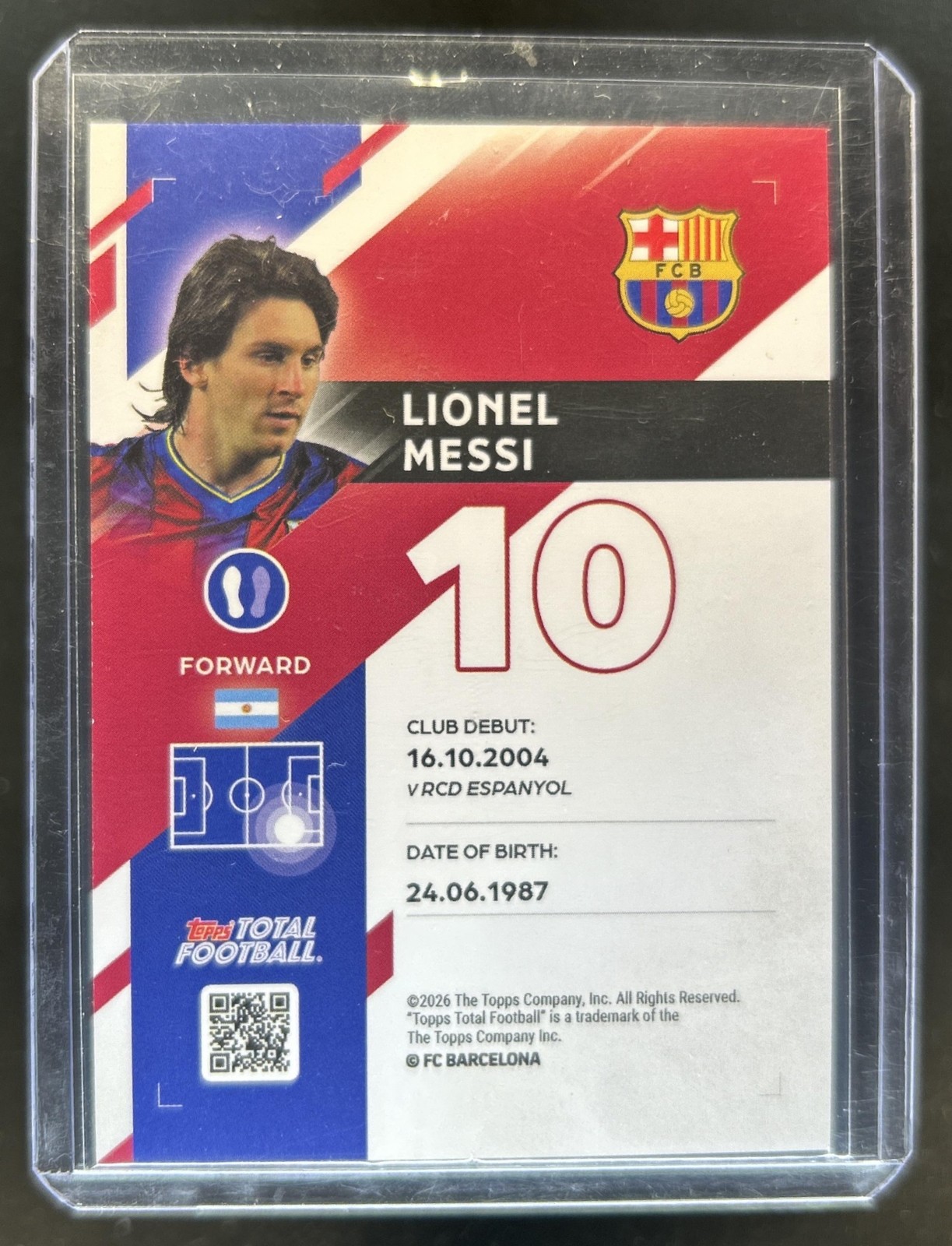 2026 Topps Total Lionel Messi Master Magicians Green #23/75 FC Barcelona view 2