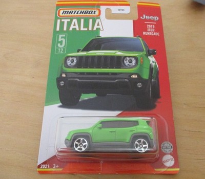 Matchbox Italia 2021 #05 2019 Jeep Renegade in grün - neu in OVP auf Longcard