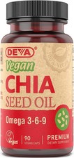 DEVA Vegan Vitamins Chia Seed Oil, Packed with Omega 3, 6, 9  Other Essential F