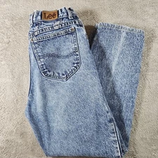 Vintage Lee Jeans Womens 10 High Rise Tapered Denim Made USA 90s Pants