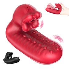 Finger Sleeve Vibrator Massager 7 Modes USB Rechargeable Waterproof Portable-Toy