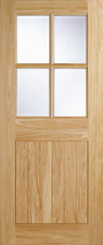 External Oak Cottage Glazed 4l Clear Glazed Door