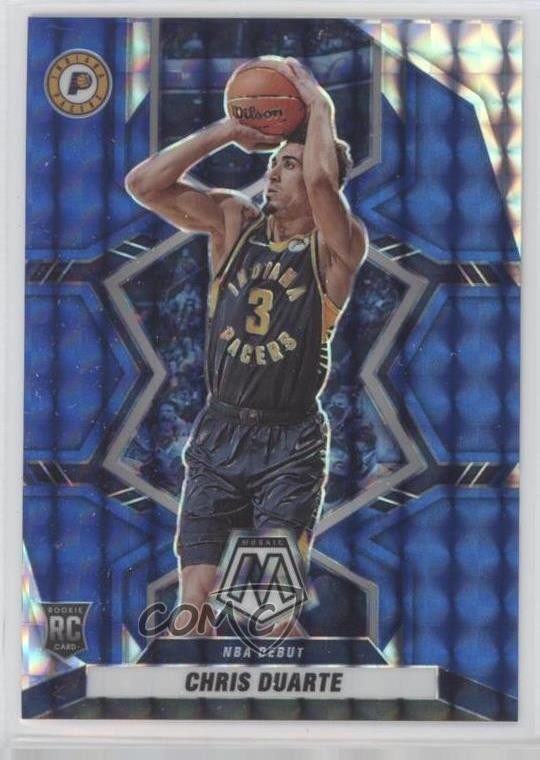 2021-22 Panini Mosaic NBA Debut Blue Prizm 6/99 Chris Duarte #270 Rookie RC 4j9