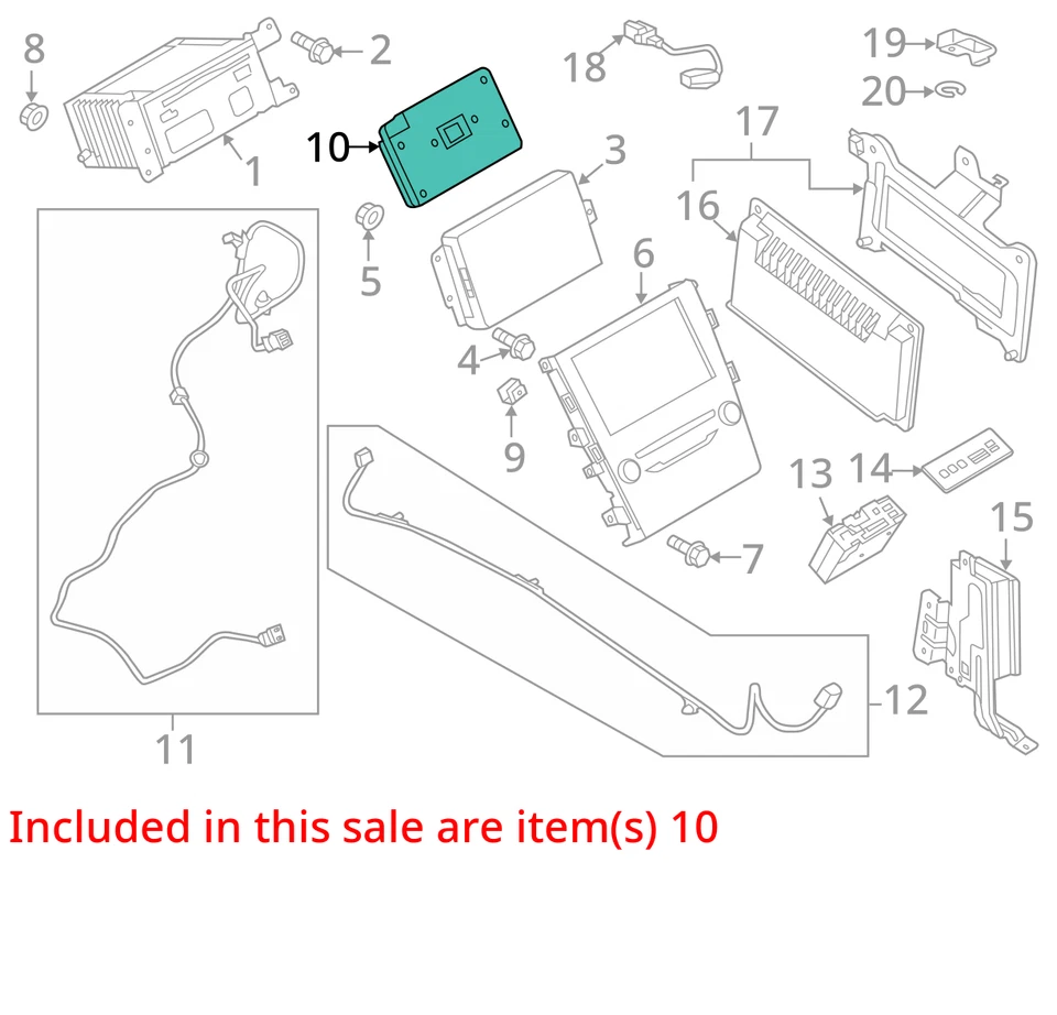 Módulo de control de comunicación Ford Focus 2012-2014 FNQEM Foto 2 de 3