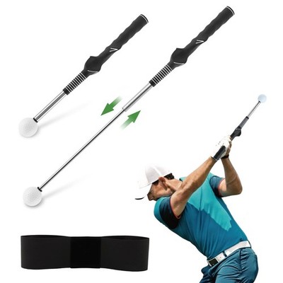 NOWHYX Retractable Golf Swing Training Aid, Strength & Tempo Training for Chi...