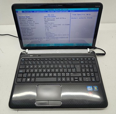 HP Pavilion DV6-6175CA Laptop Intel Core i3-2330M 4GB Ram NO HD/OS/BATT (FL)