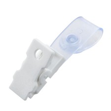 20 Pcs Plastic ID Card Name Tag Holder Badge Strap Clip White Clear B3A27481