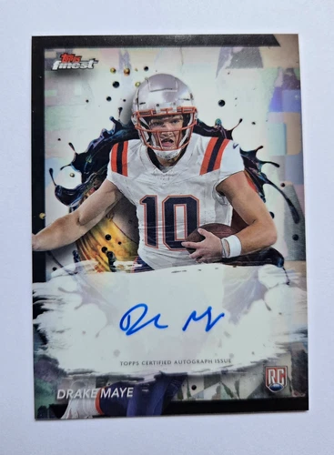 Topps 2024 Finest Drake Maye Patriots RC Auto Rookie Finest Autographs RFA-DM