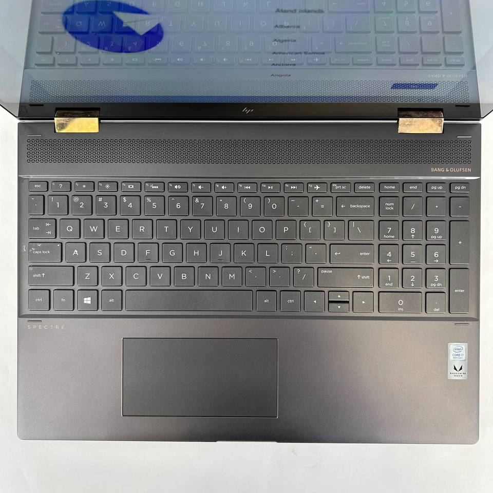 HP Spectre 15 x360 Gray 4K TOUCH i7-8705G 3.10GHz 16GB 512GB SSD Excellent - Image 2 of 4