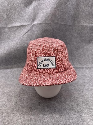 DEN UNITED LAX Hat Cap Mens One Size Red 5 Panel Snapback Geometric Sports