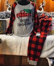 Women's Red Plaid Holiday Pajamas