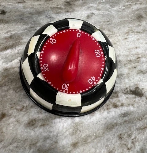 MacKenzie Childs Courtly Check Kitchen Timer 60 Minute Countdown
Opens in a new window or tab